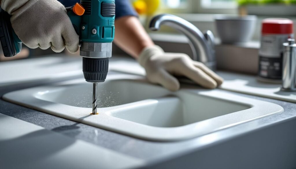 découvrez nos conseils pratiques pour percer un évier en résine sans l'endommager, en utilisant les bonnes techniques et outils adaptés.