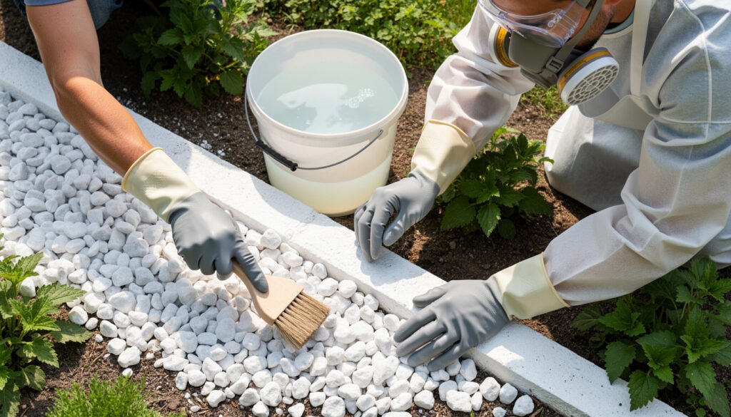 Comment réussir à nettoyer efficacement des cailloux blancs avec de la javel en toute sécurité