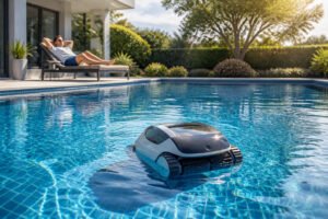 Robot nettoyeur de piscine moderne