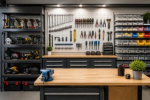 Atelier bien organise et lumineux